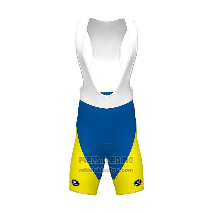 2021 Fietskleding Sport Vlaanderen-baloise Blauw Wit Geel Korte Mouwen en Koersbroek
